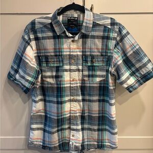KAVU Men's Multicolor Plaid Button Down Shirt